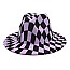Classic Checkered Fedora Hats