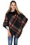 Fashionable Multi Tone Plaid Poncho FM-AO6082