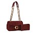 2-in-1 Quilted Suede Shoulder Bag & Wallet Set