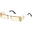 Pack of 12 rimless square sunglasses with Rim Side Visor