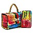 2-in-1 Trendy Multi Graffiti Queen Bee Boxy Satchel