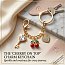 Cherry & Heart Charm Bag Pendant Keychain