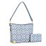 2-in-1 Side Ring Hooked Single Strap Oval Print Bucket / Hobo Bag Set