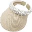 Straw Visors with Pearl Headband