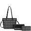 3-in-1 Oval Monogram Handbag / Crossbody Wallet Set