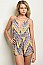 Sleeveless Plunging Neckline Tribal Print Romper - Pack of 6 Pieces