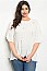 Plus Size Short Sleeve Plus Size Ruffled Jersey Tunic Top - Pack of 6 Pieces