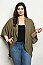 Plus Size 3/4 Sleeve Open Front Kimono - Pack of 6 Pieces