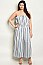 Plus Size Sleeveless Tube Top Striped Jumpsuit - Pack of 6 Pieces