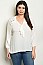 Plus Size Long Sleeve V-neck Tunic Blouse - Pack of 6 Pieces