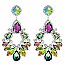CHARMING XLARGE CRYSTAL RHINESTONE EVENING DROP EARRINGS