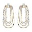 FASHION LAYERED RHINESTONE DROP EARRINGS