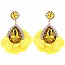 Evening Glam Teardrop Halo Bloom Drop Earrings