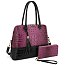Crocodile Colorblock 2-in-1 Dome Satchel