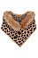 CUTE DOUBLE BUTTON FAUX FUR LEOPARD PRINT NECK WARMER