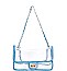 STYLISH CLEAR AND DENIM DESIGN CROSSBODY BAG