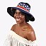 PATRIOTIC USA AMERICA FLAG PAPER WOVEN SUN VISOR