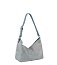Rhinestone Studded Denim Hobo Shoulder Bag