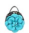 Fashion 3D Flower Round Crossbody Bag