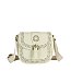 Laser Cut Printed Buckle Flap Crossbody Bag