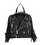 Moto Jacket Design Fringed Backpack / Shoulder Bag
