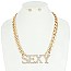 FASHION SEXY CHAIN NECKLACE EARRINGS SET