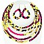 KENTE THEME FIVE STRANDS FASHION NECKLACE AND EARRING SET