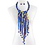 KENTE FABRIC FRINGE BIB FASHION NECKLACE AND EARRING SET