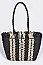 Fashion Whole Straw Tote Bag