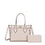 2-in-1 Whip Stitch Design Satchel Bag and Wallet Set