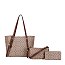 3-in-1 Oval Monogram Tote Handbag Wallet Set