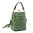 Structured Frame Croc Satchel Cross-Body