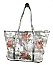 Transparent Clear Summer Tote bag with Roses print