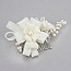 BRIDAL FLOWER HAIR COMB WITH PEARLS AND RHINESTONES