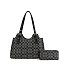 2-in-1 Oval Design Satchel Wallet Set