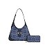 2-in-1 Oval Design Shoulder Bag Wallet Set