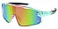 Pack of 12   Paint Splatter Polycarbonate Shield Sunglasses