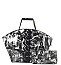 2- in 1 Magazine Print Satchel Wallet Set