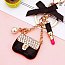 Handbag & Lip Stick  Shape Rhinetone Charm Keychain