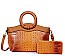 2 IN-1 Croc Round Top Handle Satchel Bag + Wallet