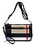 Multi Pockets Plaid Check Print Clutch Cross Body Bag
