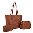 3-IN-1 Fashion Design Tote Bag W Crossbody & Wallet Set