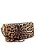 Leopard Zipper Around Wallet Wristlet