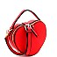 Medium Heart-Shaped Novelty Boxy Satchel Shoulder Bag