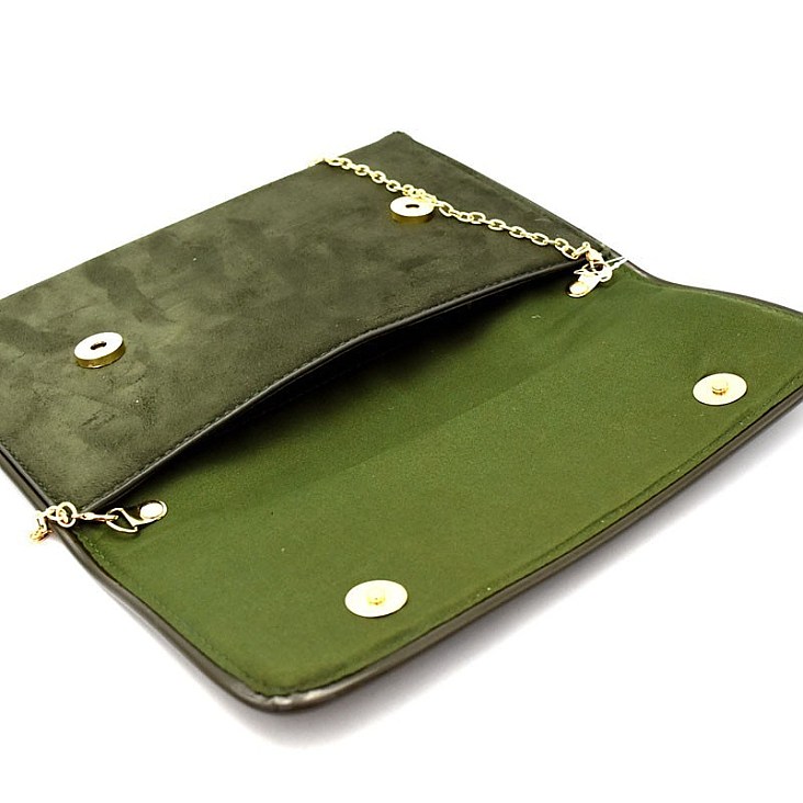 HD2975-LP Felt-Suede Flap Clutch > Evening Bags > Mezon Handbags