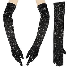 Over The Elbow CRYSTAL SATIN GLOVES