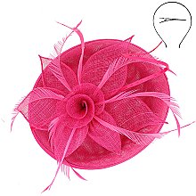 Sinamay Feather And Flower Fascinator