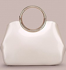 ROUND HANDLE PATENT BOUTIQUE SATCHEL