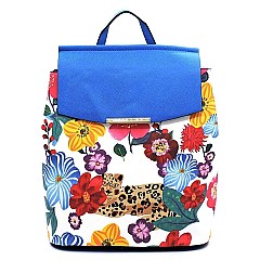 Convertible Flower Leopard Backpack