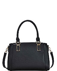 CLASSY SMOOTH TEXTURED PU LEATHER STYLISH SATCHEL JYBGT-81070